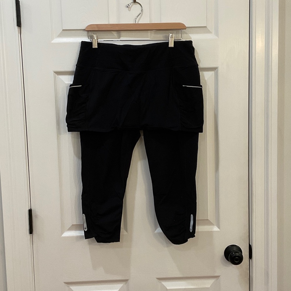 Athleta 2-in1 Black Skirted Leggings